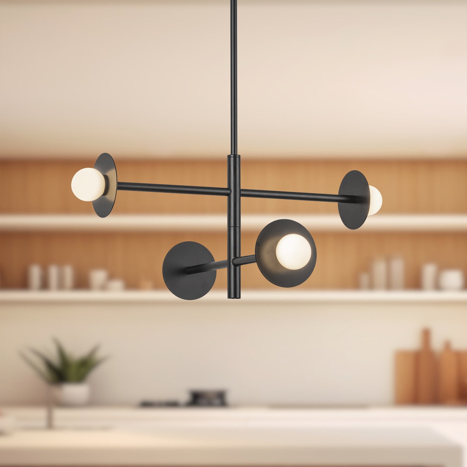 Elixir 22-in Black LED Chandelier