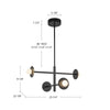 Elixir 22-in Black LED Chandelier