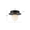 Elixir 6-in Black LED Flush Mount