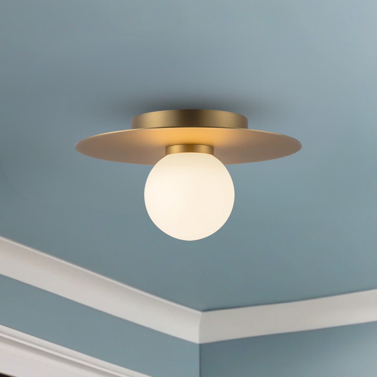 Elixir 10-in Brushed Gold LED Flush Mount