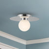 Elixir 10-in Chrome LED Flush Mount