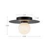 Elixir 10-in Black LED Flush Mount