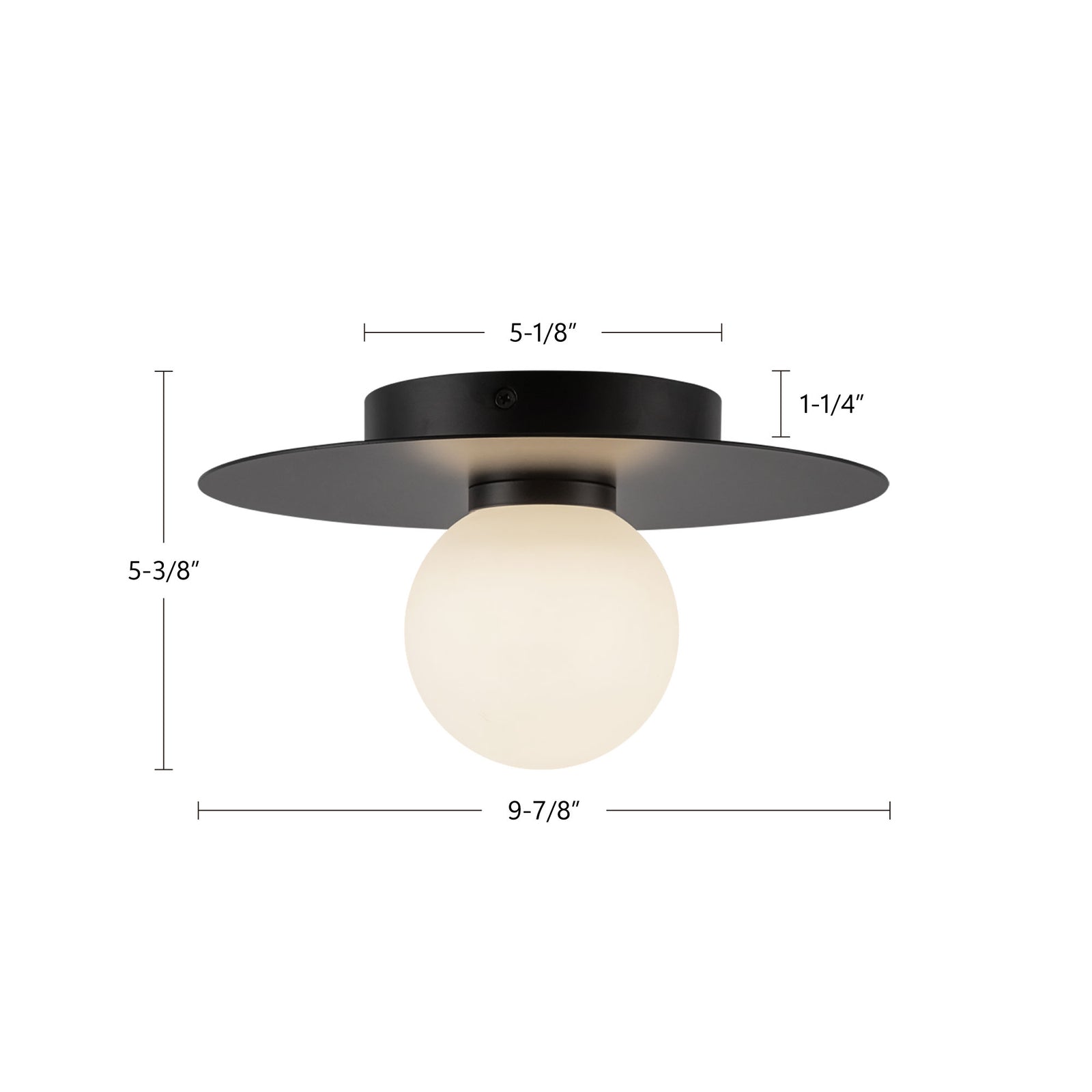 Elixir 10-in Black LED Flush Mount