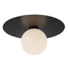 Elixir 14-in Black LED Flush Mount