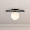 Elixir 14-in Black LED Flush Mount