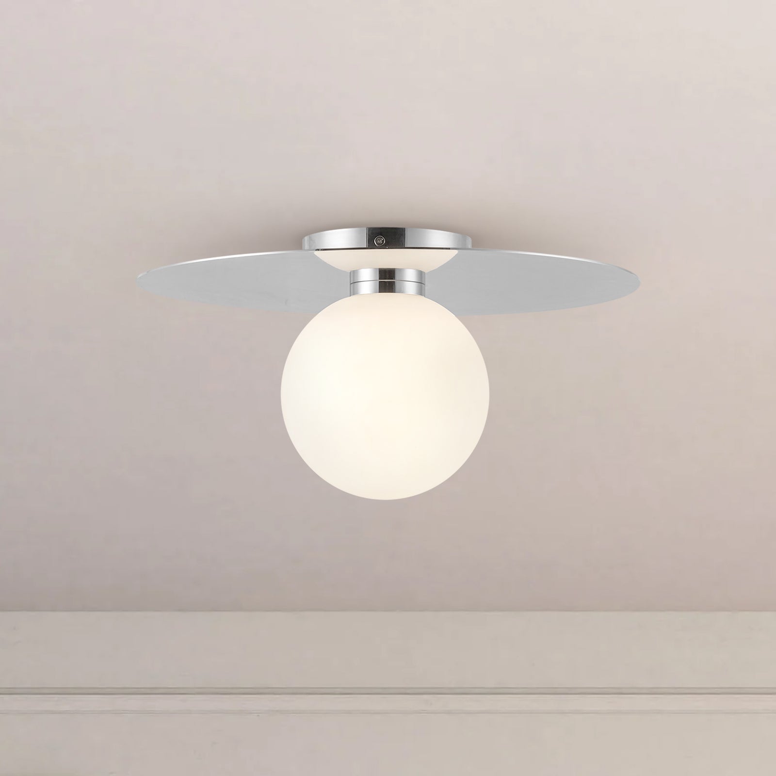 Elixir 14-in Chrome LED Flush Mount