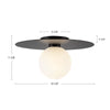 Elixir 14-in Black LED Flush Mount