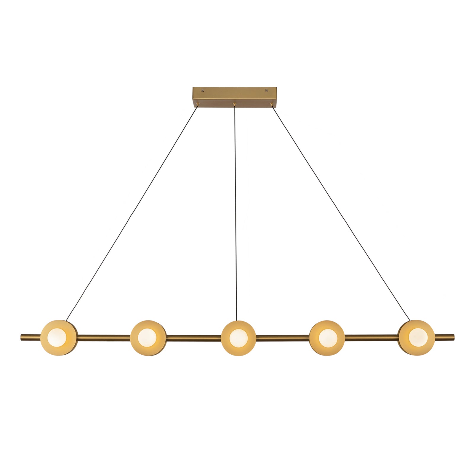 Elixir 48-in Brushed Gold LED Linear Pendant