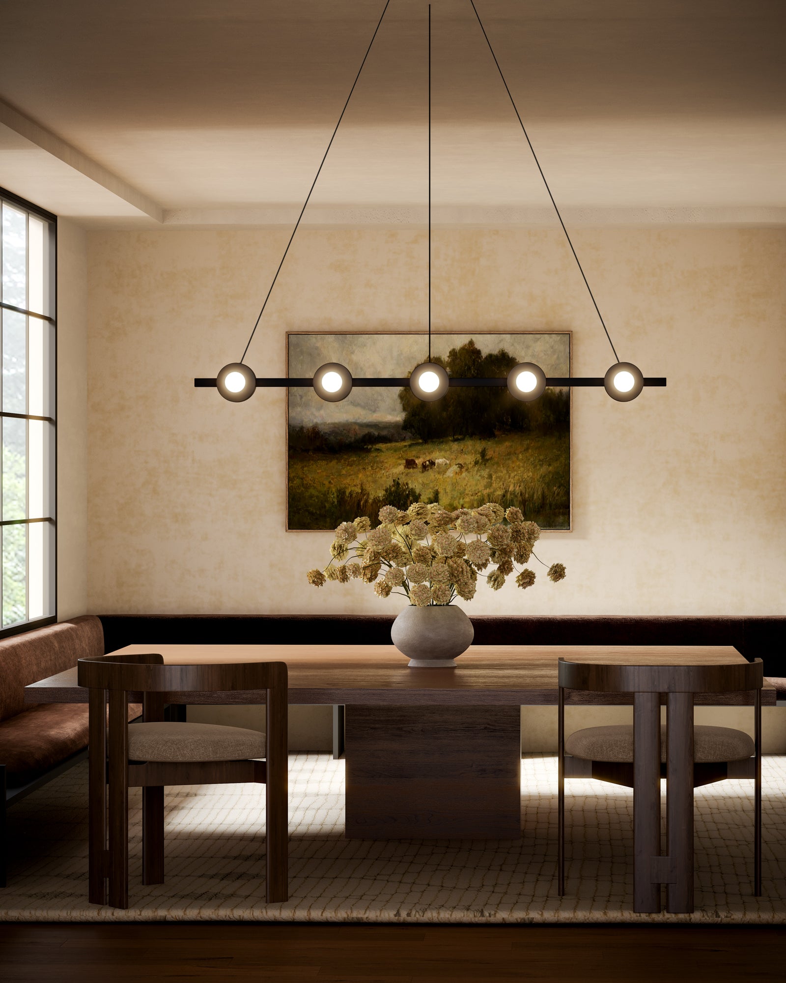 Elixir 48-in Black LED Linear Pendant