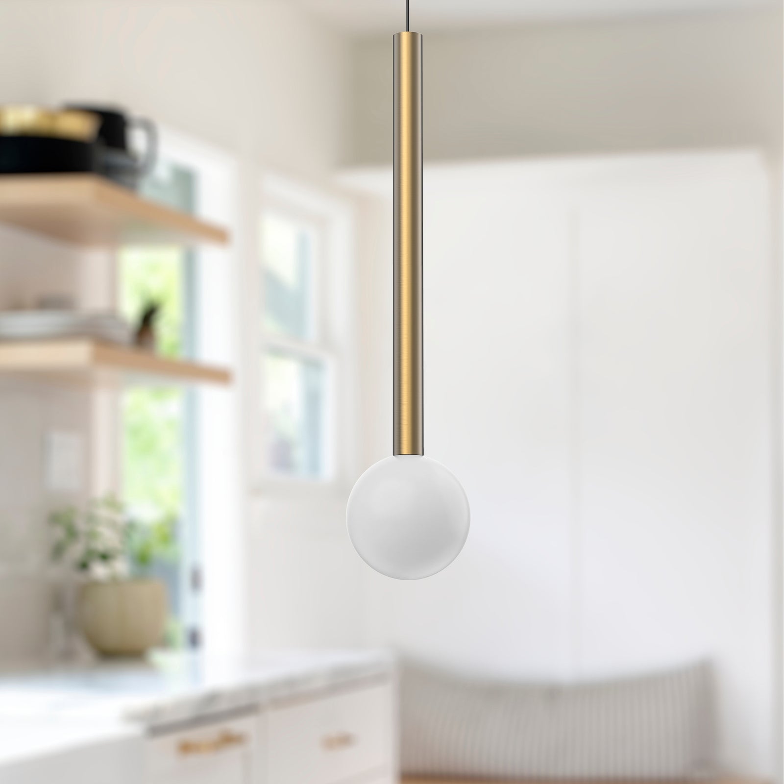 Elixir 18-in Brushed Gold LED Pendant