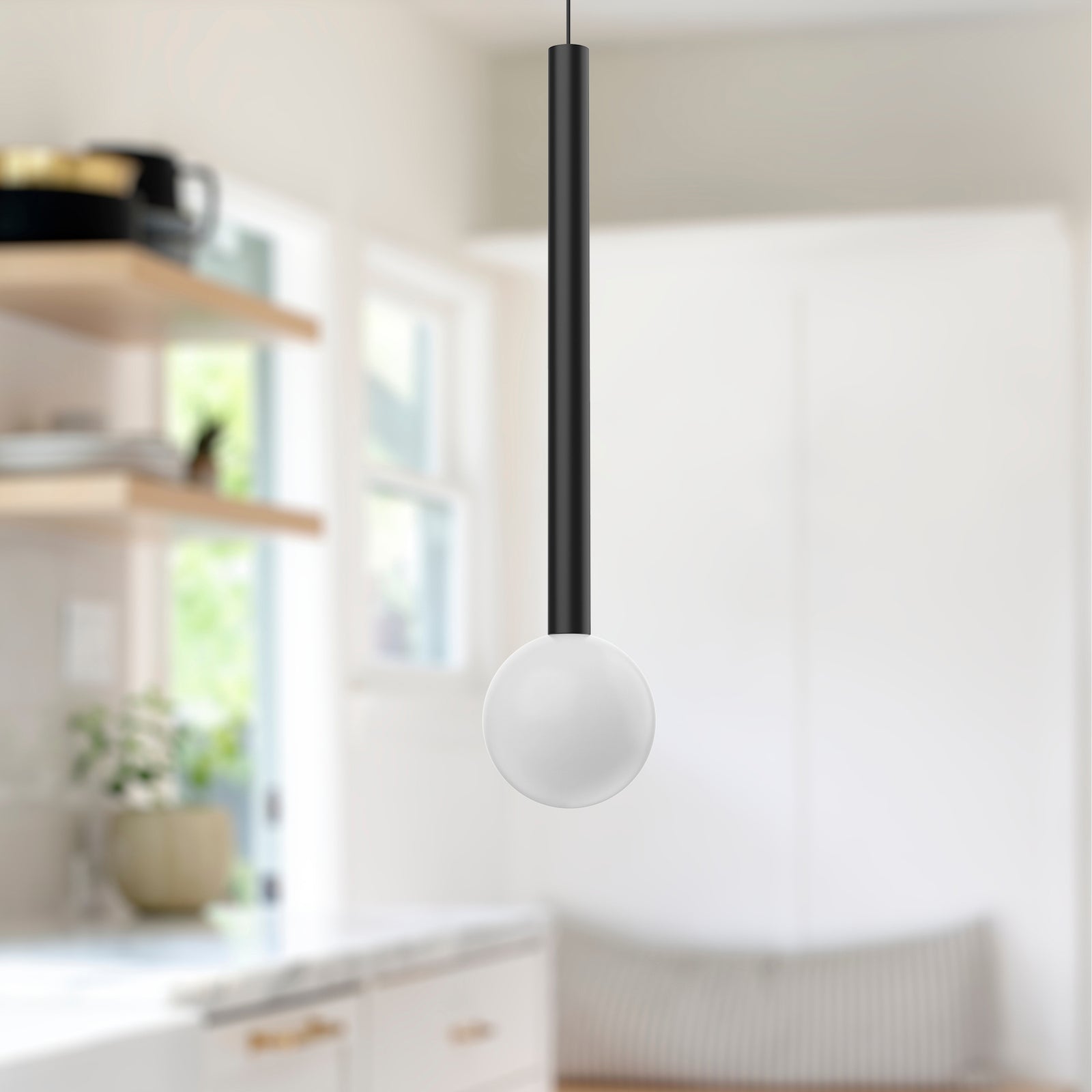 Elixir 18-in Black LED Pendant