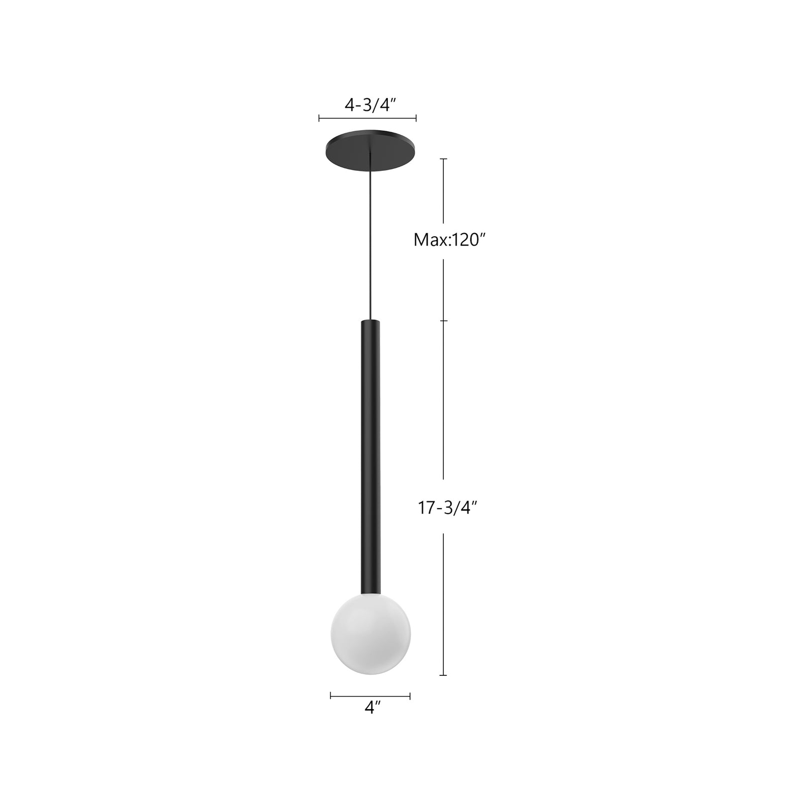 Elixir 18-in Black LED Pendant