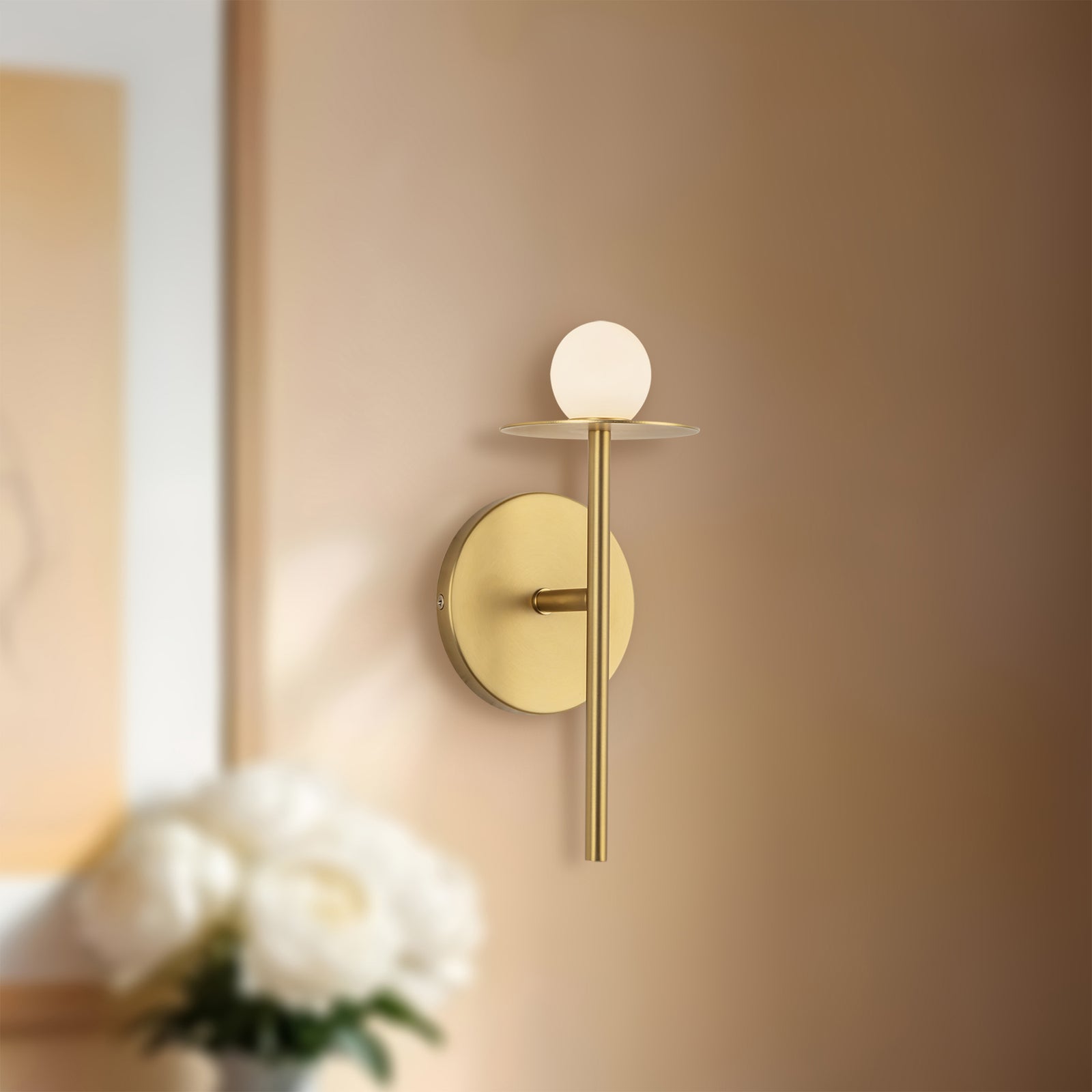 Elixir 10-in Brushed Gold LED Wall Sconce