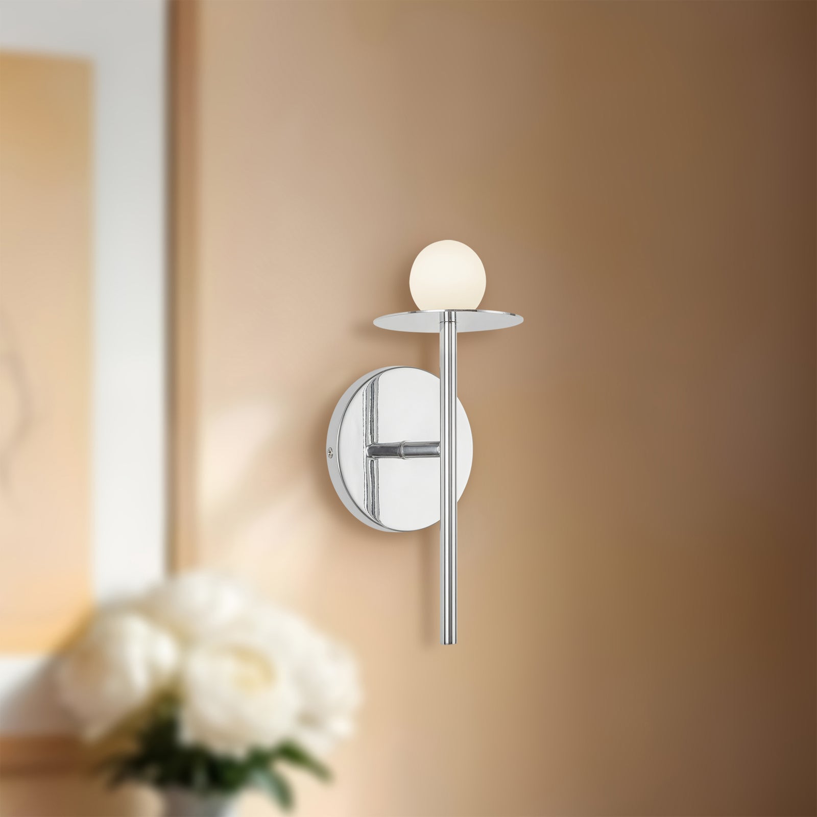 Elixir 10-in Chrome LED Wall Sconce