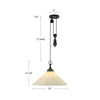 Ellen 20-in Brushed Gold/White Linen Socket Pendant