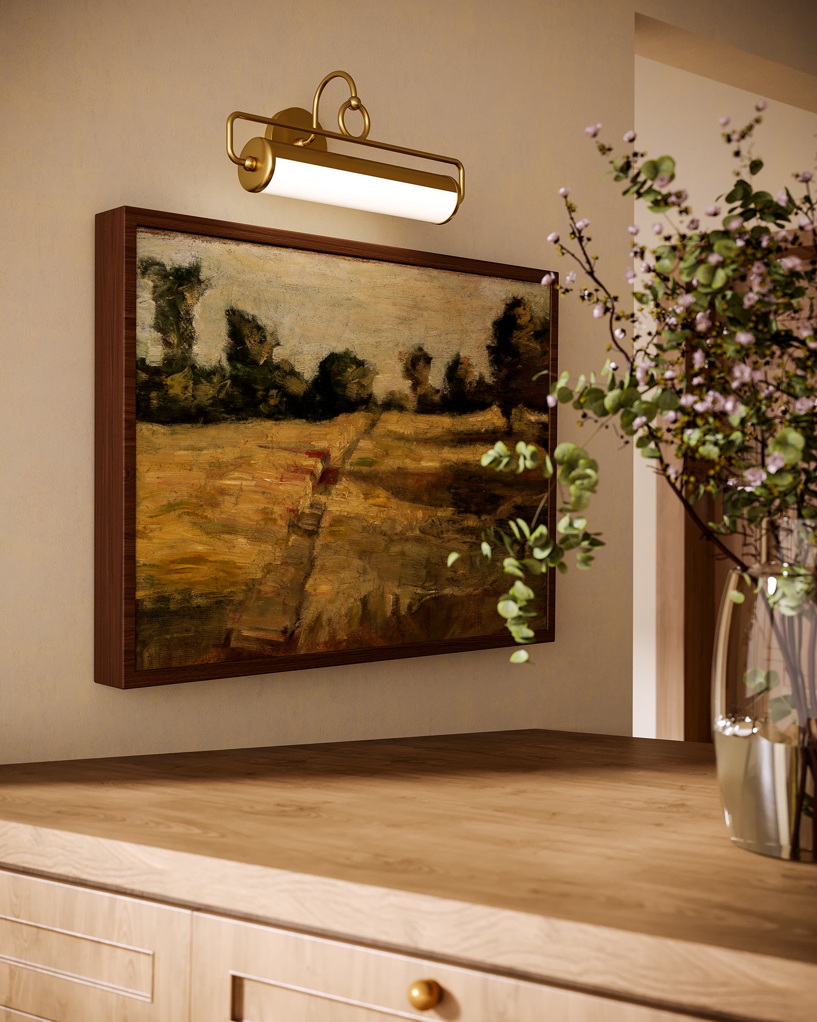 Ellen 21-in Brushed Gold LED Wall/Picture Light