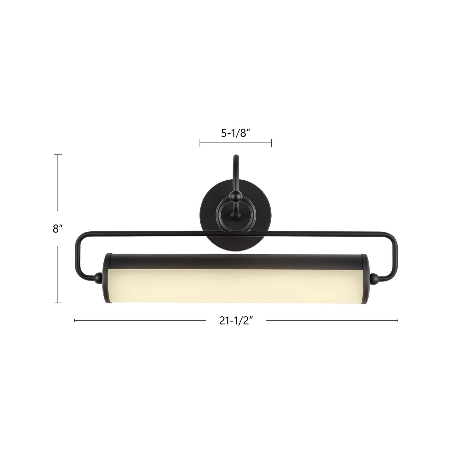 Ellen 21-in Matte Black LED Wall/Picture Light