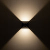 Ellis 6-in Black LED Exterior Wall Sconce
