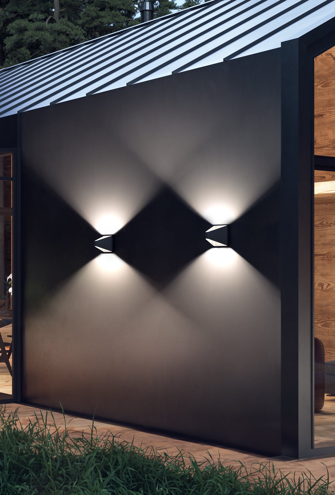 Ellis 6-in Black LED Exterior Wall Sconce