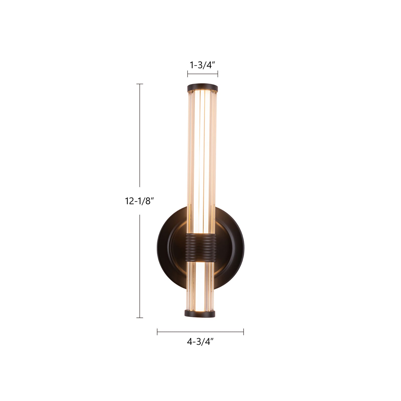 Elsie 12-in Brushed Gold LED Wall/Vanity Light