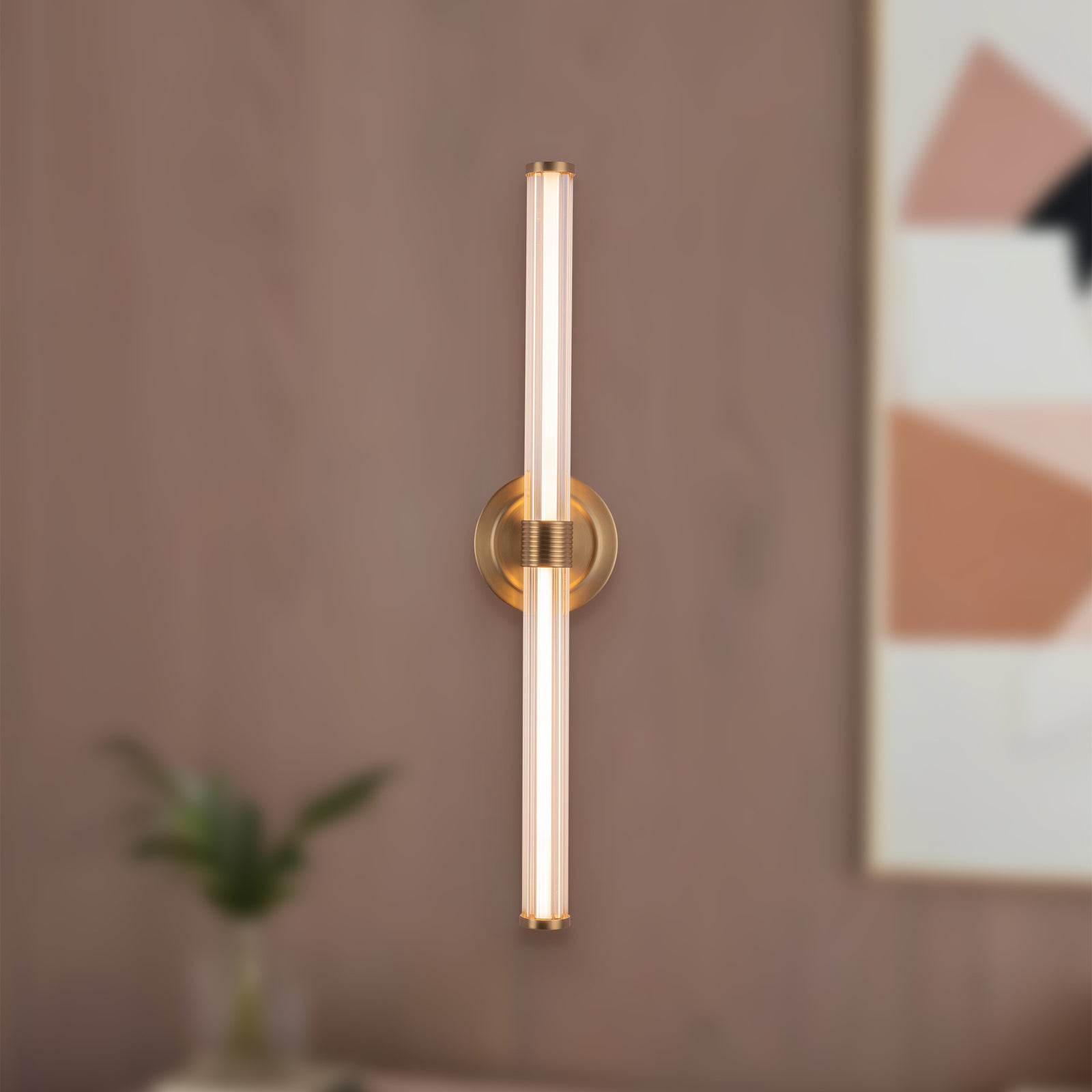 Elsie 24-in Brushed Gold LED Wall/Vanity Light