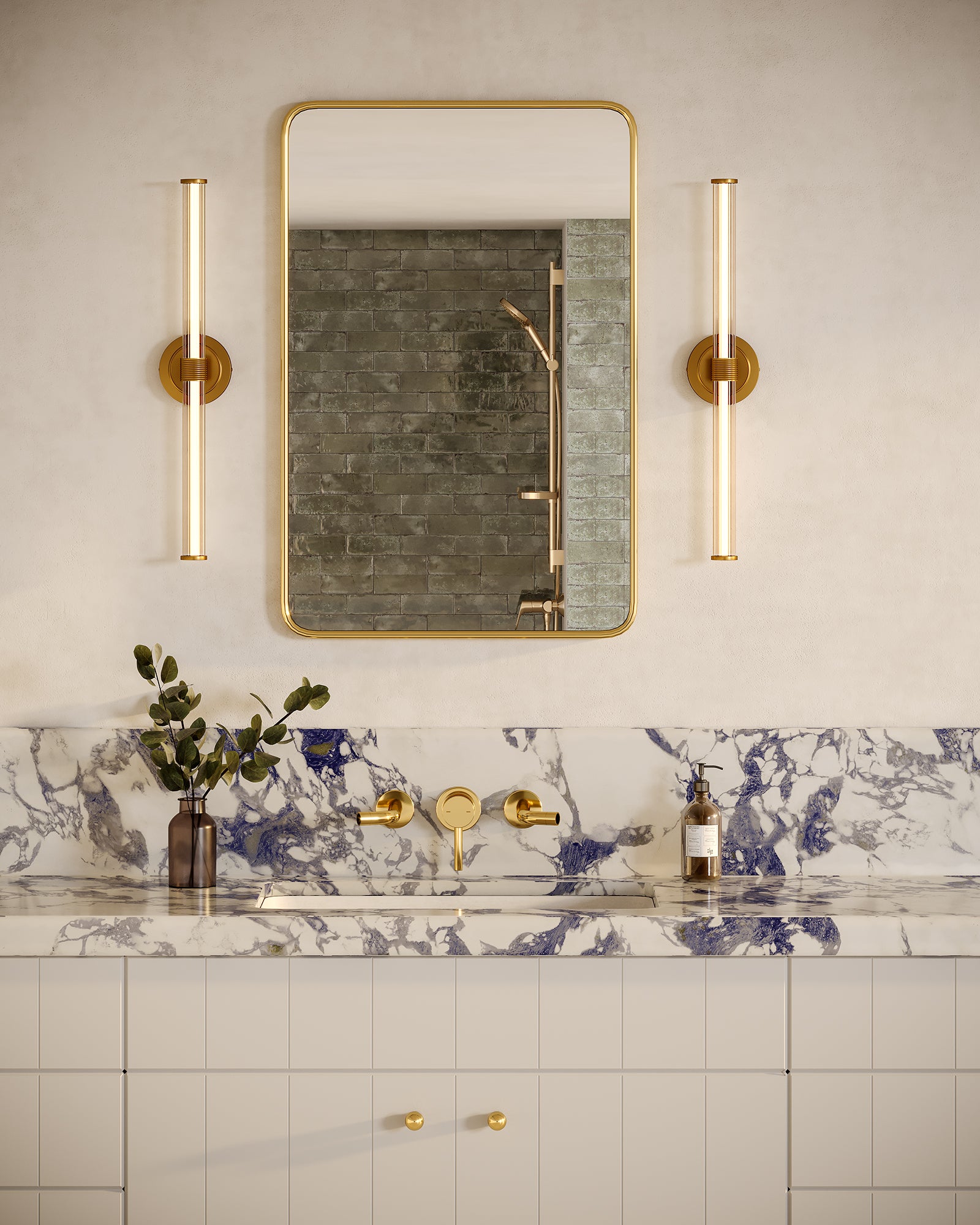 Elsie 24-in Brushed Gold LED Wall/Vanity Light
