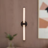 Elsie 24-in Matte Black LED Wall/Vanity Light