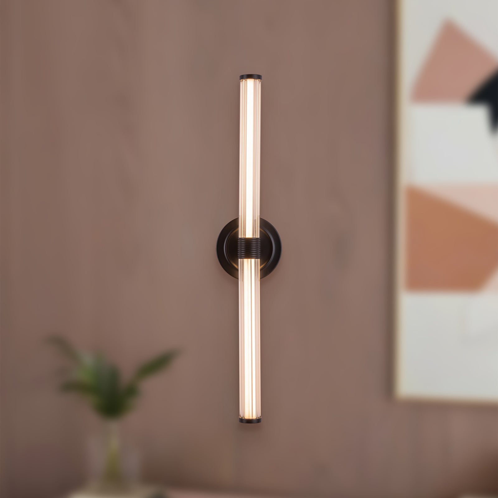 Elsie 24-in Matte Black LED Wall/Vanity Light