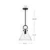 Emerson 11-in Aged Gold/Glossy Opal Glass 1 Light Pendant
