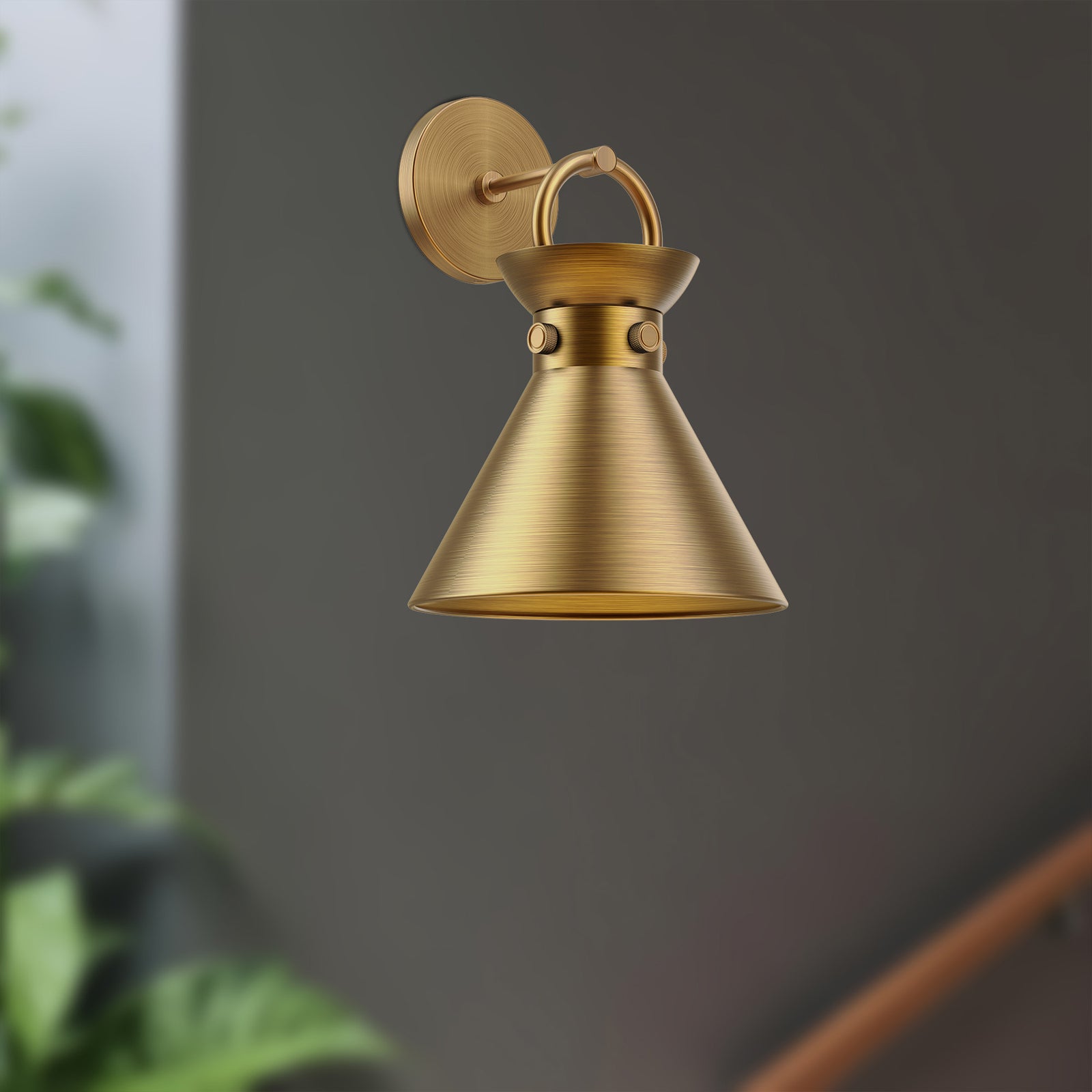 Emerson 9-in Aged Gold 1 Light Wall/Vanity