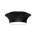 Emiko 12-in Matte Black 2 Lights Flush Mount
