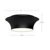 Emiko 12-in Brushed Gold 2 Lights Flush Mount