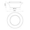 Emiko 12-in Brushed Gold 2 Lights Flush Mount