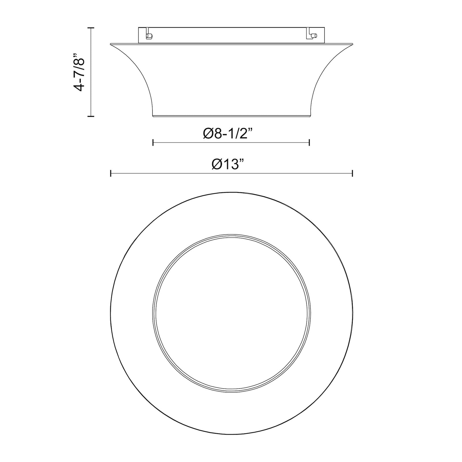 Emiko 12-in Brushed Gold 2 Lights Flush Mount