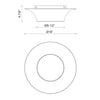 Emiko 16-in Matte Black 2 Lights Flush Mount