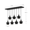 Emiko 36-in Brushed Gold 7 Lights Linear Pendant