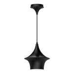 Emiko 9-in Matte Black 1 Light Pendant