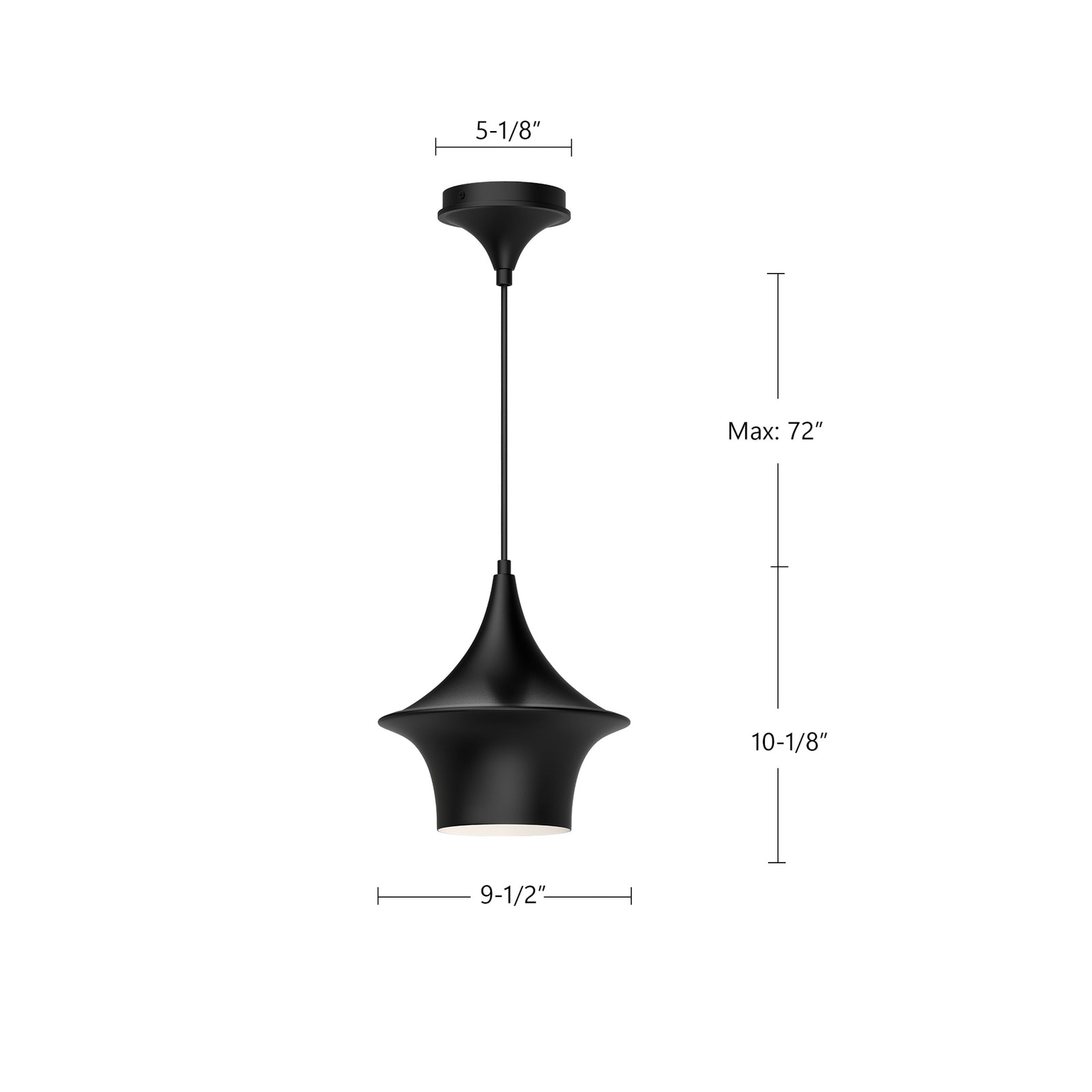 Emiko 9-in Brushed Gold 1 Light Pendant