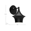 Emiko 7-in Matte Black 1 Light Wall/Vanity