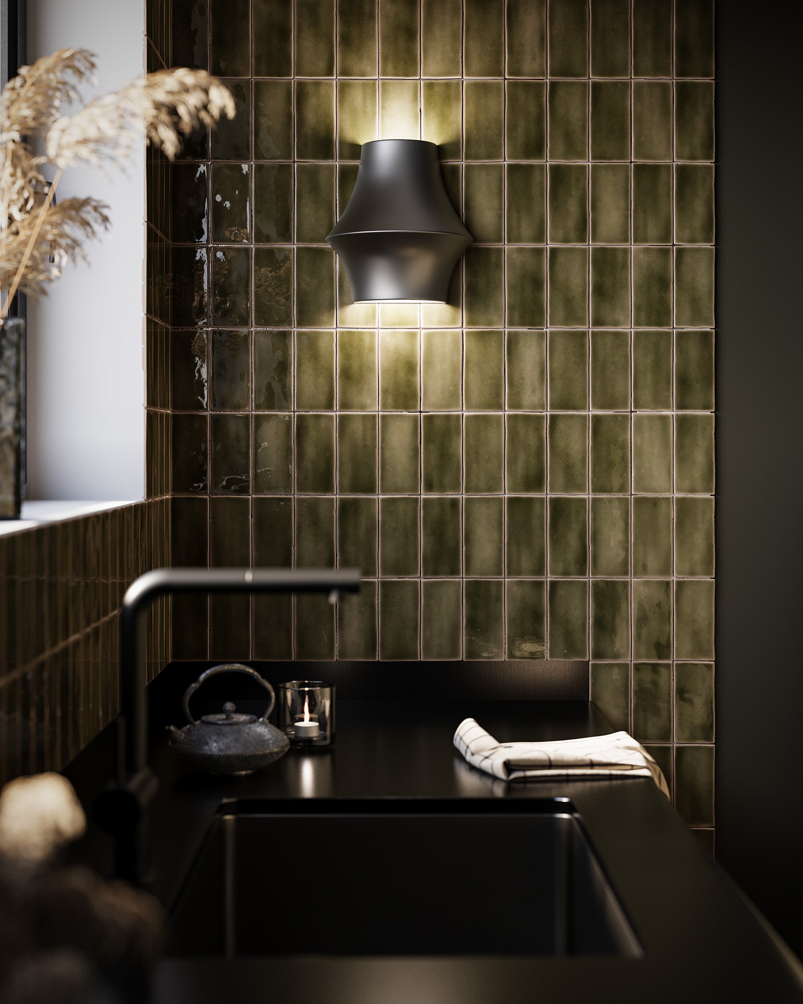 Emiko 10-in Matte Black 1 Light Wall/Vanity