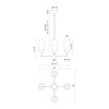 Emil 25-in Matte Black/Walnut 4 Lights Chandeliers