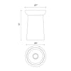 Emil 7-in White/White Oak 1 Light Flush Mount