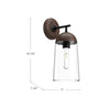 Emil 7-in Aged Gold/Walnut 1 Light Wall/Vanity