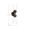 Emil 5-in Matte Black/Walnut 2 Lights Wall/Vanity