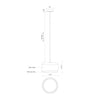 Enkel 15-in Clear/Brushed Gold LED Pendant