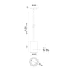 Nordic 5-in (3-in Dia.) White LED Exterior Pendant