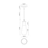 Marcel 4-in Clear Bubble Glass/Textured Black 1 Light Exterior Pendant