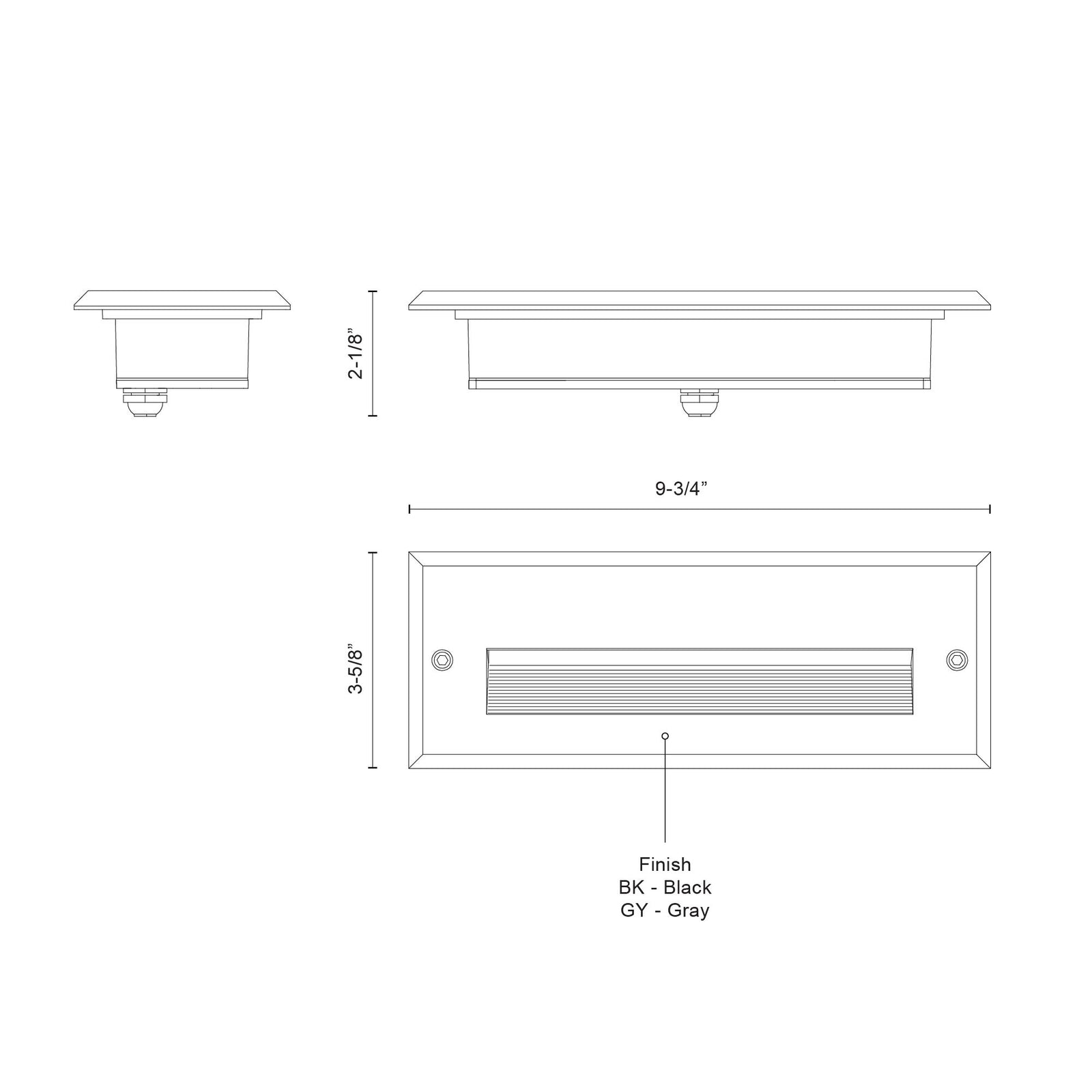 Newport 10-in Gray LED Exterior Wall/Step Lights