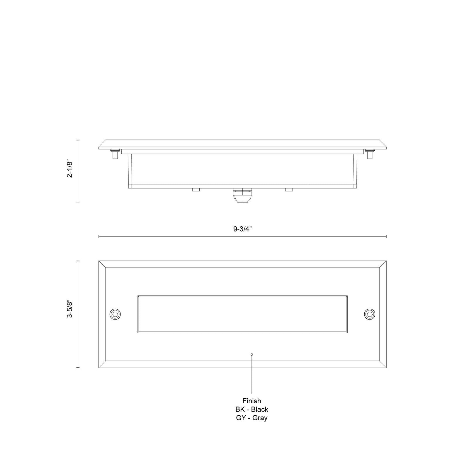Bristol 10-in Black LED Exterior Wall/Step Lights