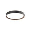 Essex 16-in Black/Walnut LED Flush Mount